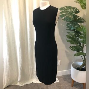 Vince- Black Sleek Below-the-Knee Dress- Black-S (4-6)